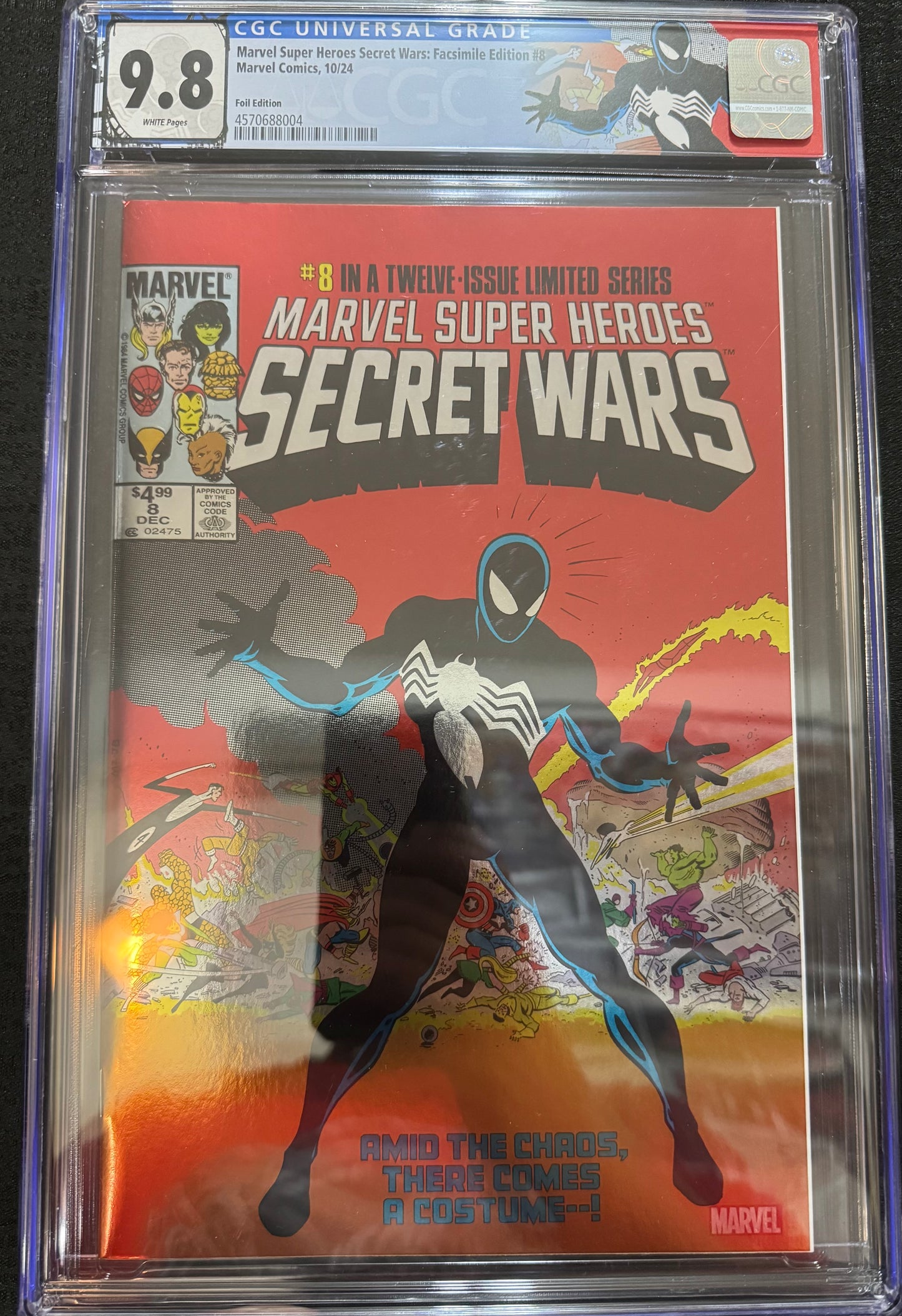 MARVEL SUPER HEROES SECRET WARS #8 - Foil Facsimile Edition CGC 9.8