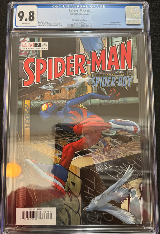 Spider-Man #7 2023 - First Appearance of Spider-Boy CGC 9.8